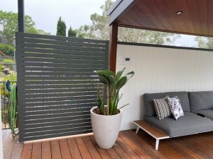 Aluminium Slat Screens Woodland Grey